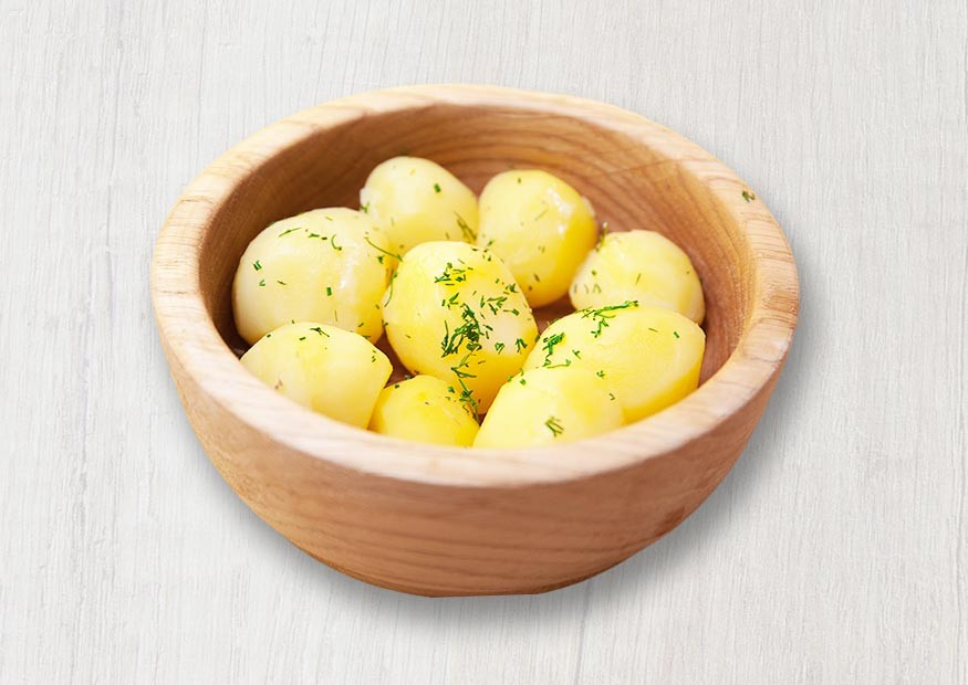 Boiled baby potatoes with dill