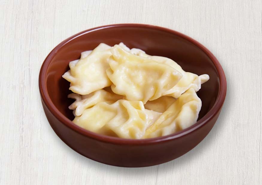 Dumplings with potato and scallions